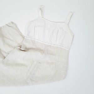 Linen Midi Dress Sleeveless Straps Square Neckline Slit Fitted Tight Bodycon